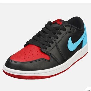Nike Air Jordan 1 Retro Low Og Womens Black Blue Red Sneakers - 7.5 US